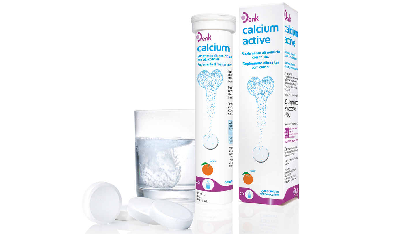 CALCIUM ACTIVE DENK 500MG 20 COMPRIMIDO Distribuidor de DENK PHARMA