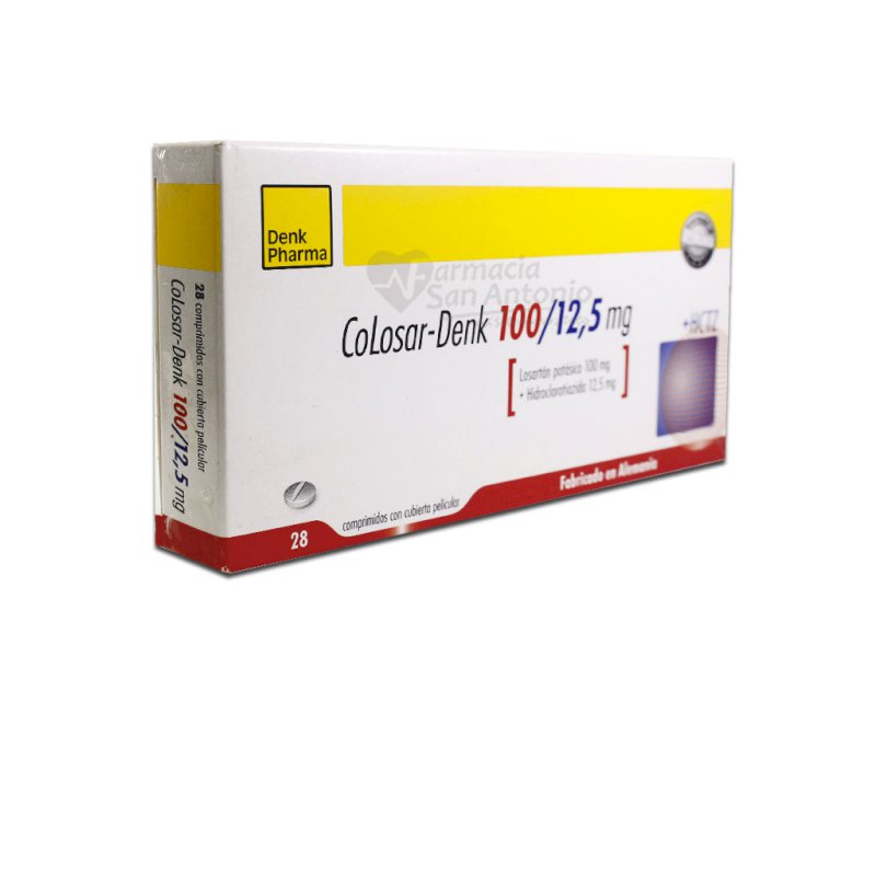 COLOSAR-DENK 100MG/12.5MG 28 COMPRIMIDO - Distribuidor de DENK PHARMA
