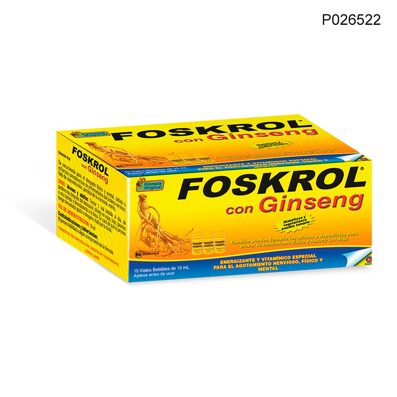 FOSKROL CON GINSENG 15 VIAL BEB 15ML Distribuidor de PROCAPS V.C.