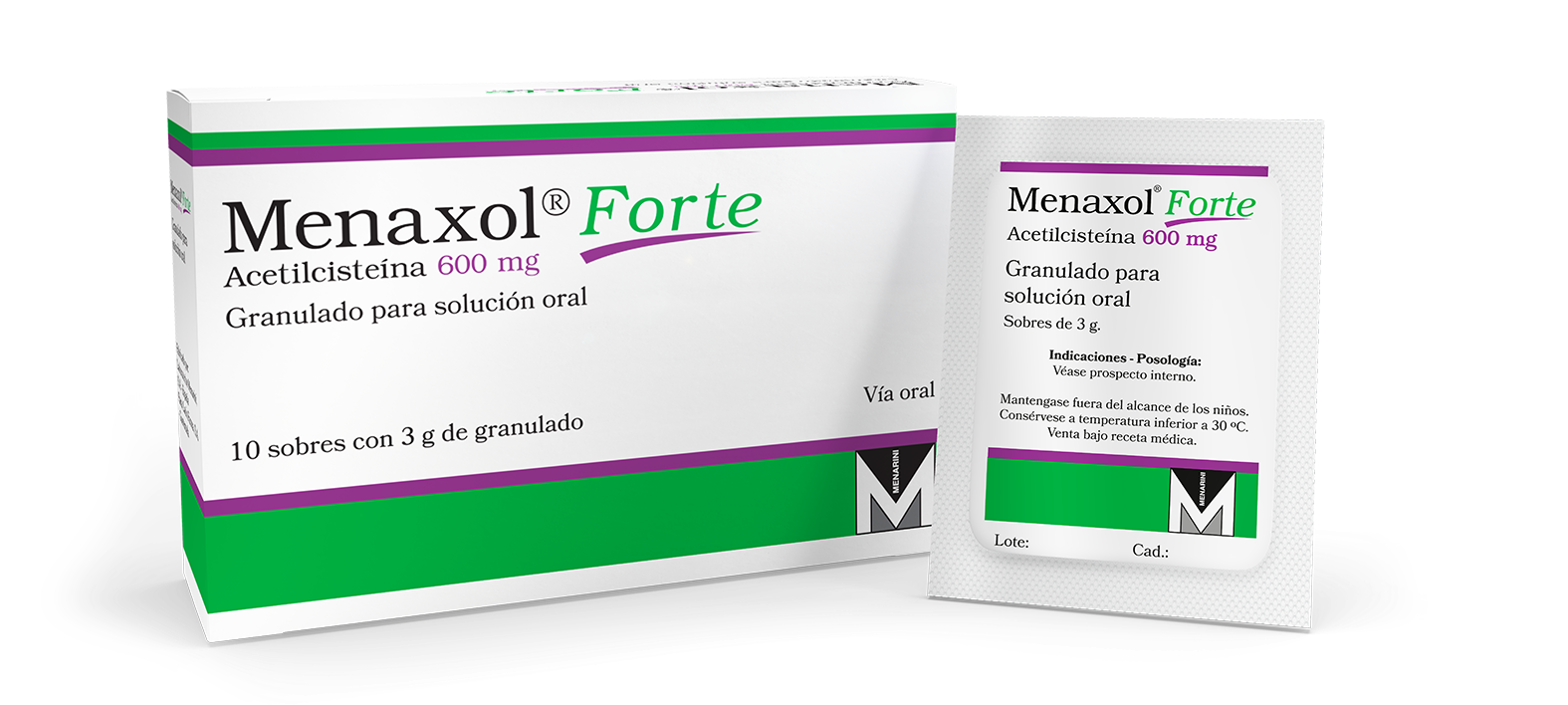 MENAXOL FORTE 600MG 10 SOBRE POLVO Distribuidor de MENARINI