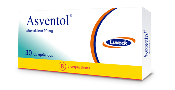 Asventol 10mg Caja de Asventol 10mg de Luveck con 30 comprimidos