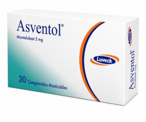Caja de Asventol 5mg con 30 comprimidos masticables - Luveck