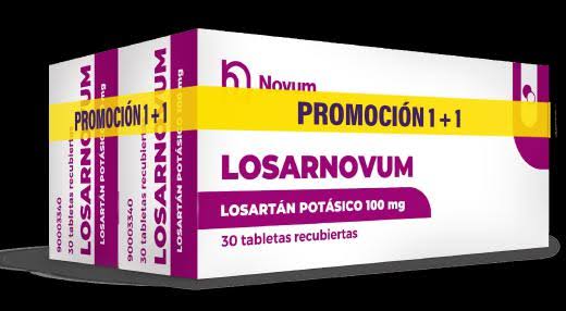 LOSARNOVUM Caja de Losarnovum 100mg (2 pack) de 30 tabletas cada una