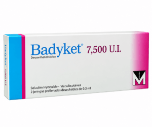 BADYKET 7500UI/0.3ML 2 JERINGA PRELLENA SOLUCION INYECTABLE